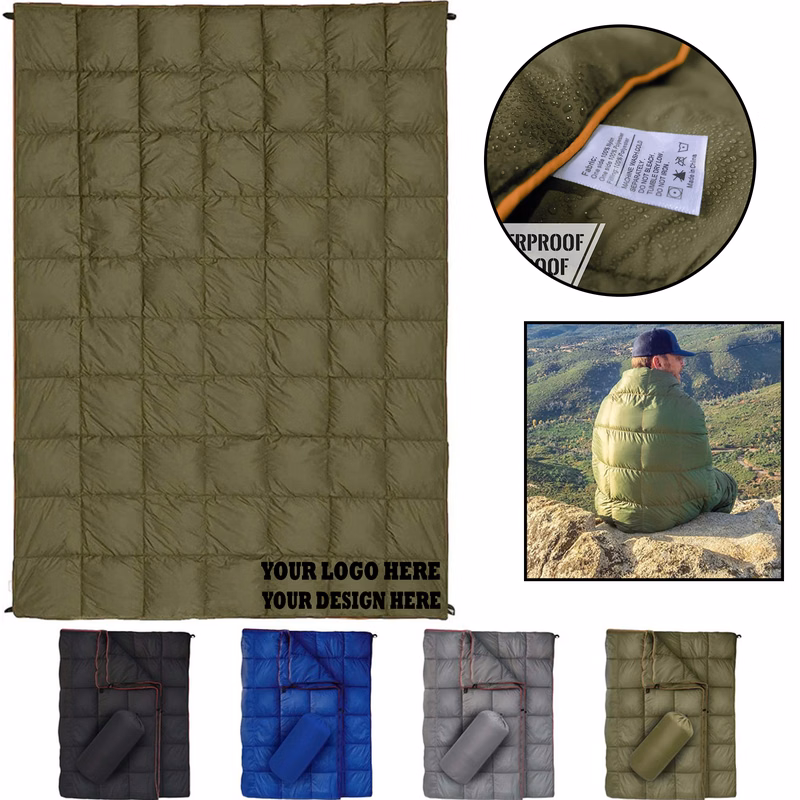 Striped Waterproof Convenient Travel Blanket