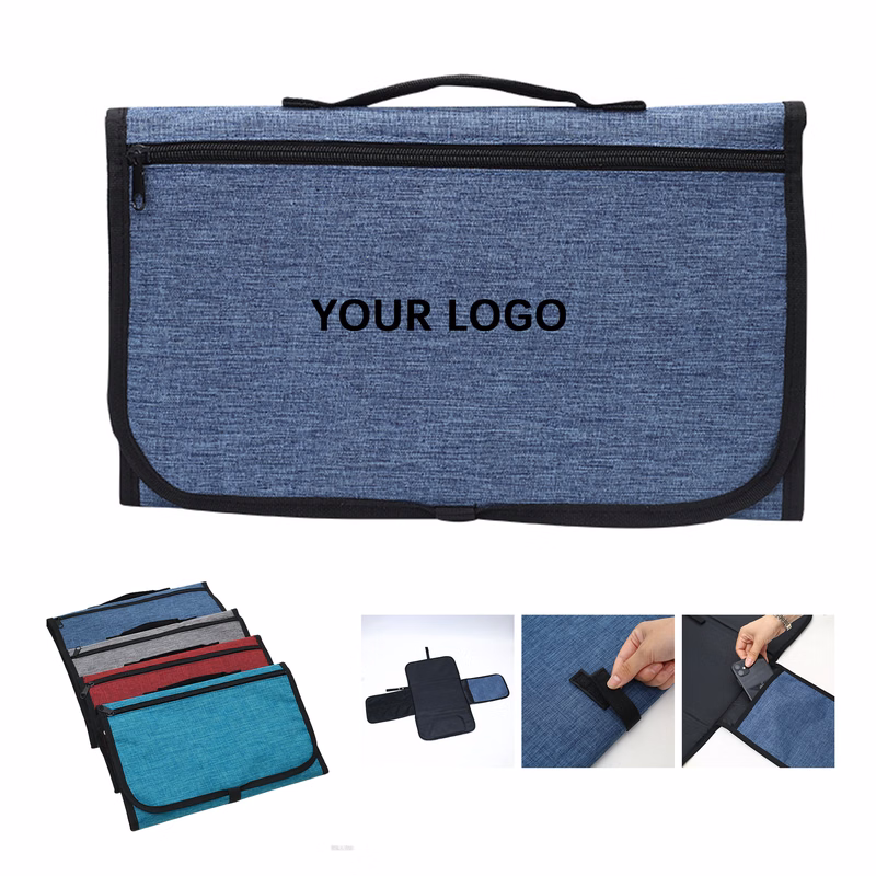 Foldable Polyester Diaper Changing Mat With Head Pad 23.6" x 35.4"