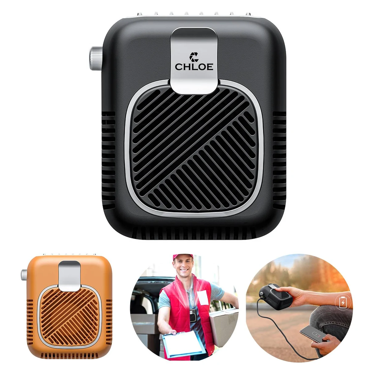Desktop Outdoor Stroller Charging Bank Hanging Waist Fan 1