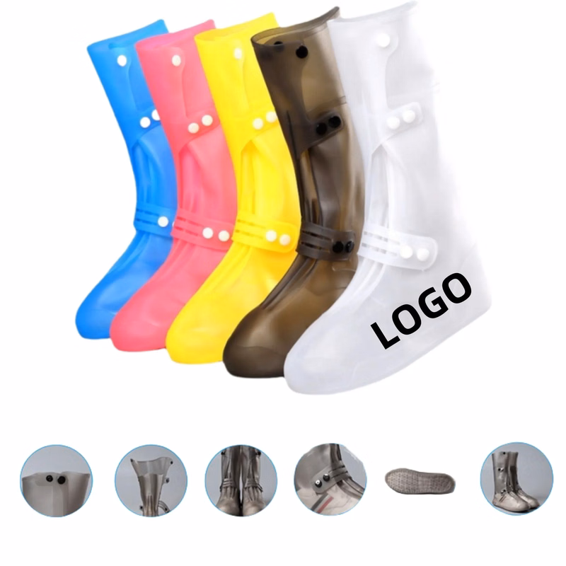 Triple-Buckle High-Cut Waterproof Shoe Covers