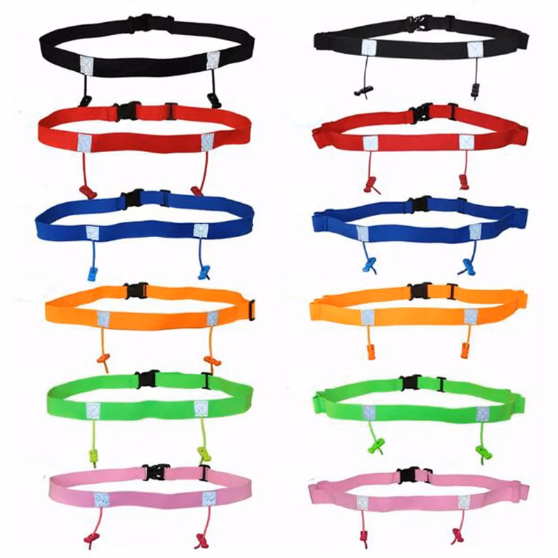 Race Number Belt with 6 Gel Loops for Running