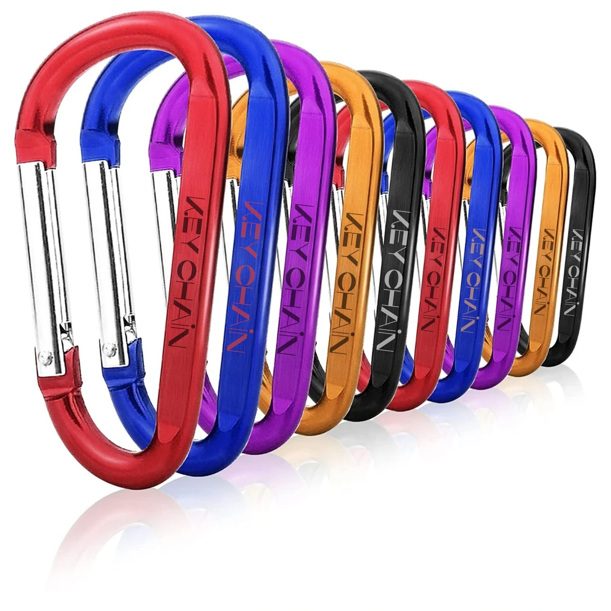 D Ring Shape Carabiner Keychain 1