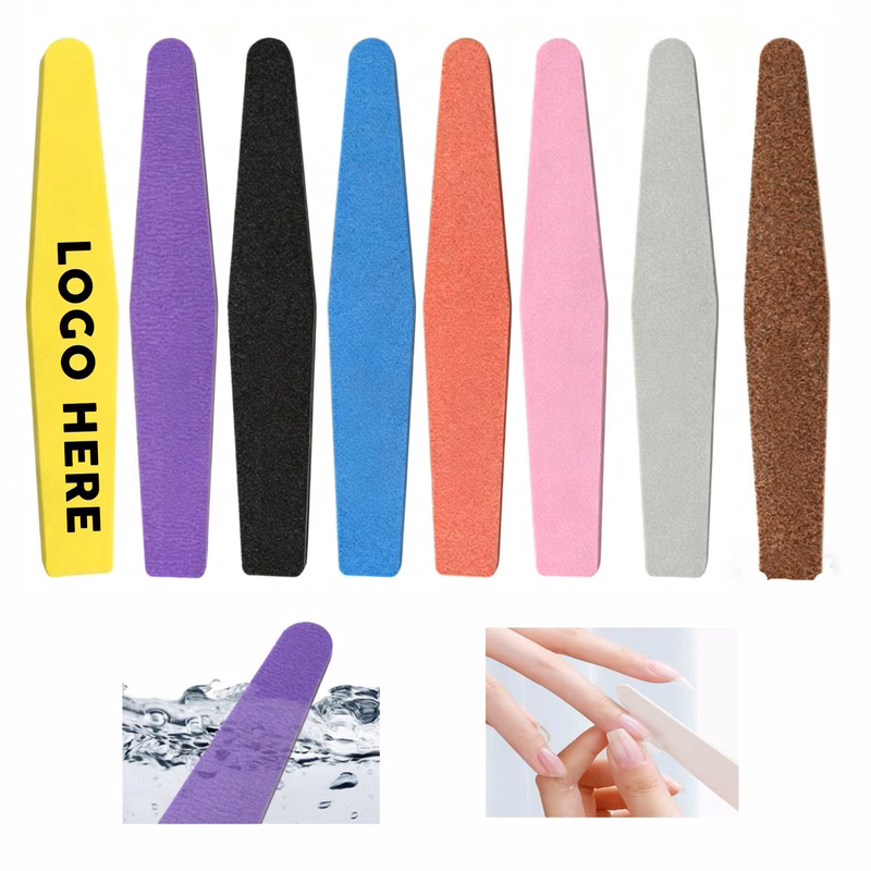 Washable Double-Sided Sponge Nail File with Single-Color Logo
