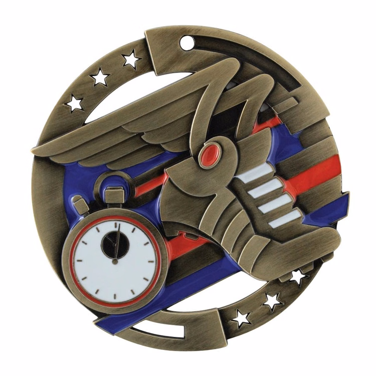 Track M3XL Die Cast Medal - 2-3/4"