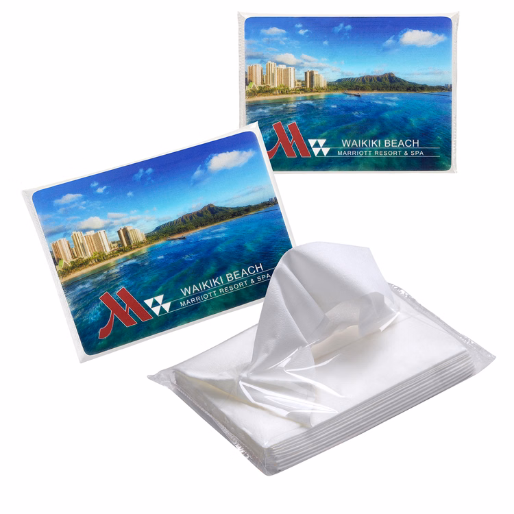 Quick Ship 10-Count PromoTissues™ w/Full Color Label                                                