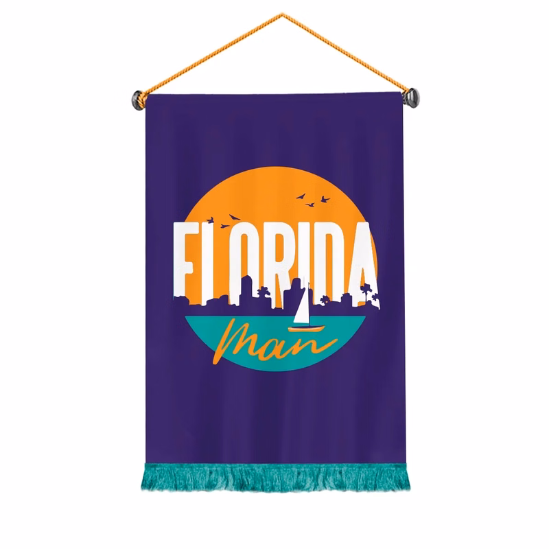 Custom Screen Sublimation Podium Banners - Nylon 2.5' x 3.5'