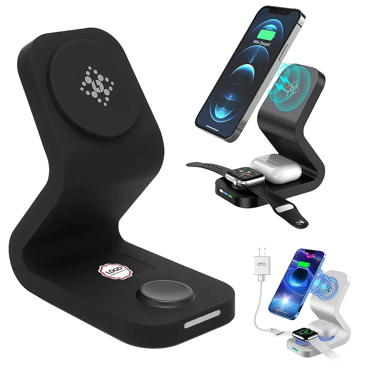 Magnetic Wireless Charger Stand 3 In 1 1