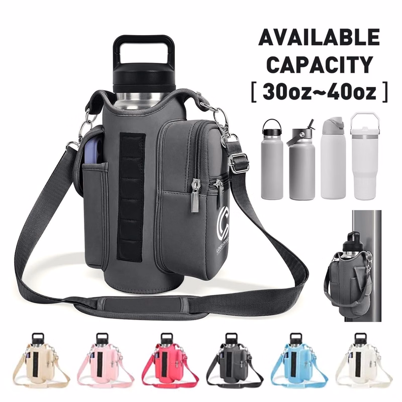 Magnetic Phone Pouch Gym Bag Water Bottle Carrier Holder
