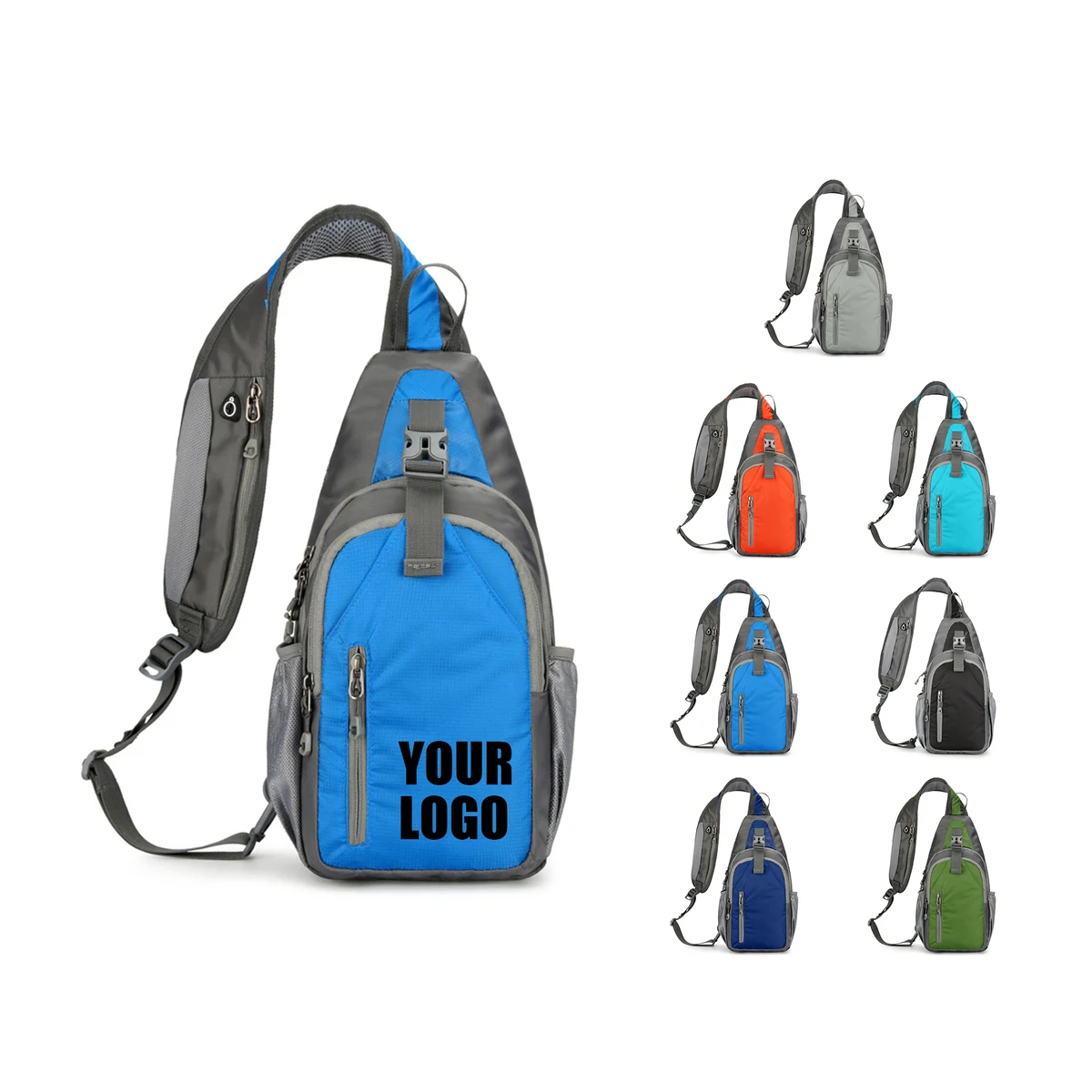 Water Resistant Crossbody Sling Bag 15" x 7.5" x 4.4" 1