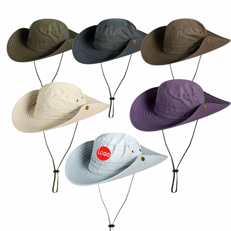 Wide Brim Bucket Hat Cap