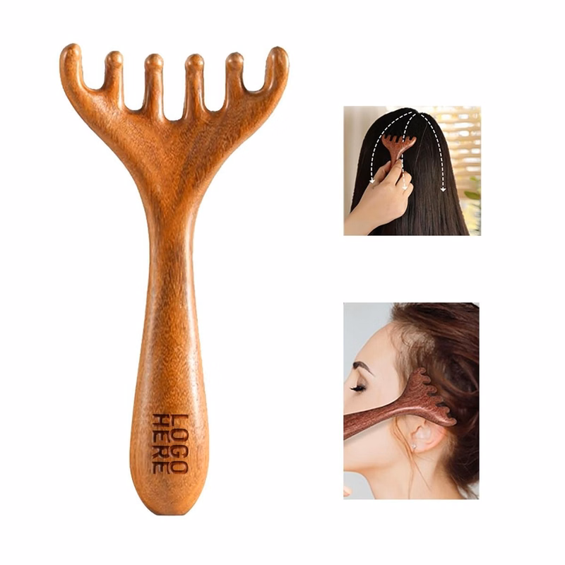 Wooden Scalp Massager Comb