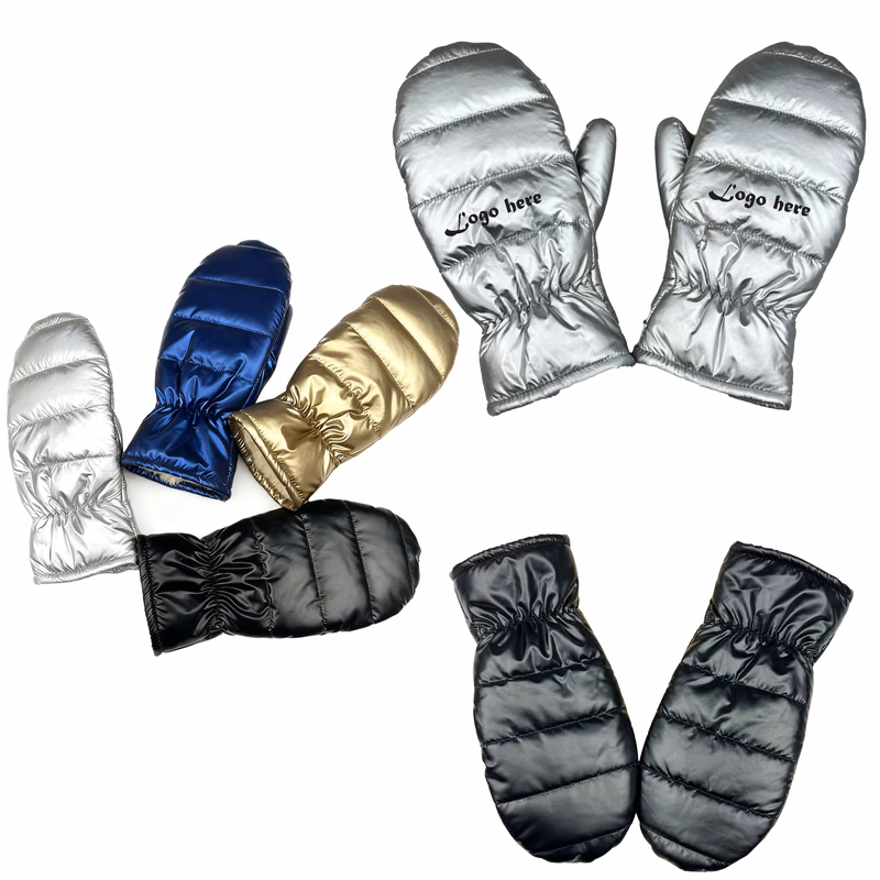 Windproof Waterproof Down Cotton Thickened Gloves