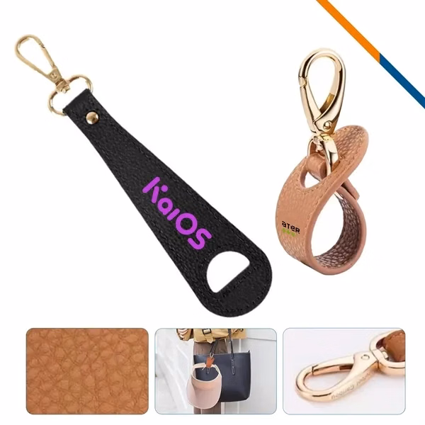 Custom PU Leather Hat Clip with Metal Buckle — Portable Outdoor Adventure Gear