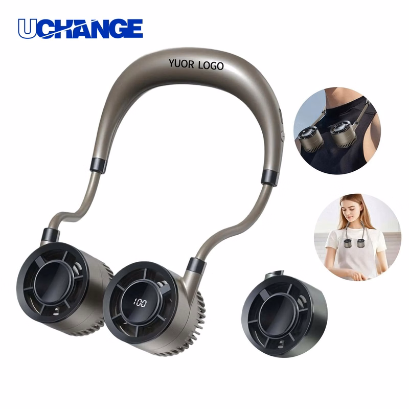 100-Speed Neck Fan with Lightweight Design Wearable Device