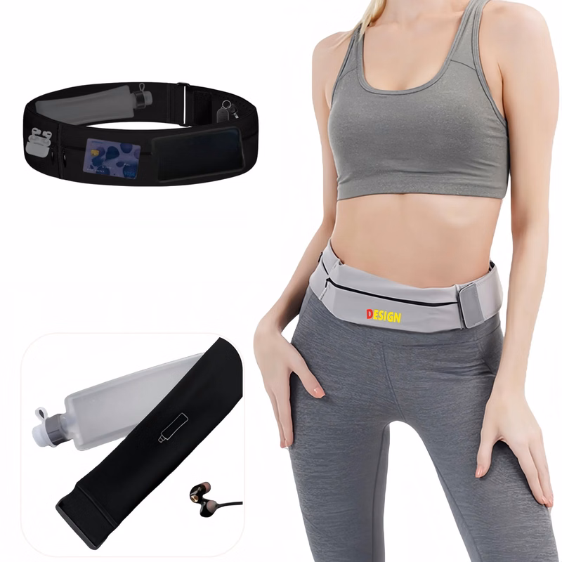 Lightweight Running Belt With Water Bottle Holder And Phone Pocket