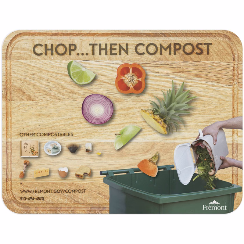 Flexible Cutting Board, FDA approved .045 clear plastic, rectangular (9.75" x 12.75") Full Colour