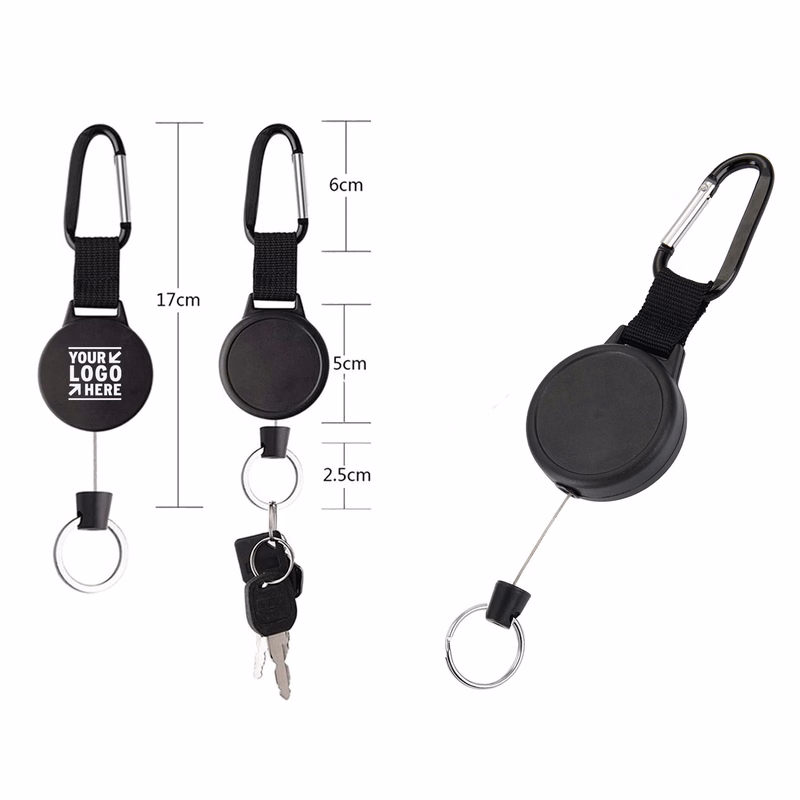 Telescopic Badge Reel with Key Chain