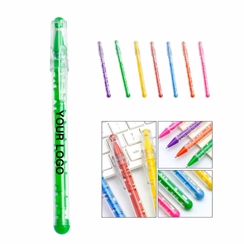 Pen with Maze Game Transparent Barrel