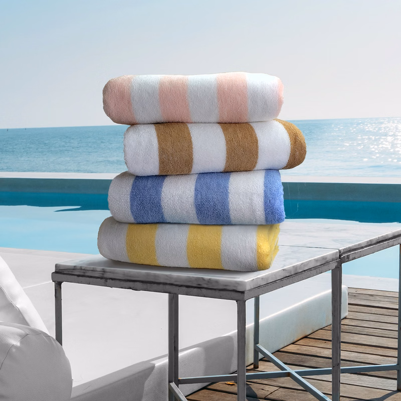 Resistenzia Pool Towel Yellow Stripe