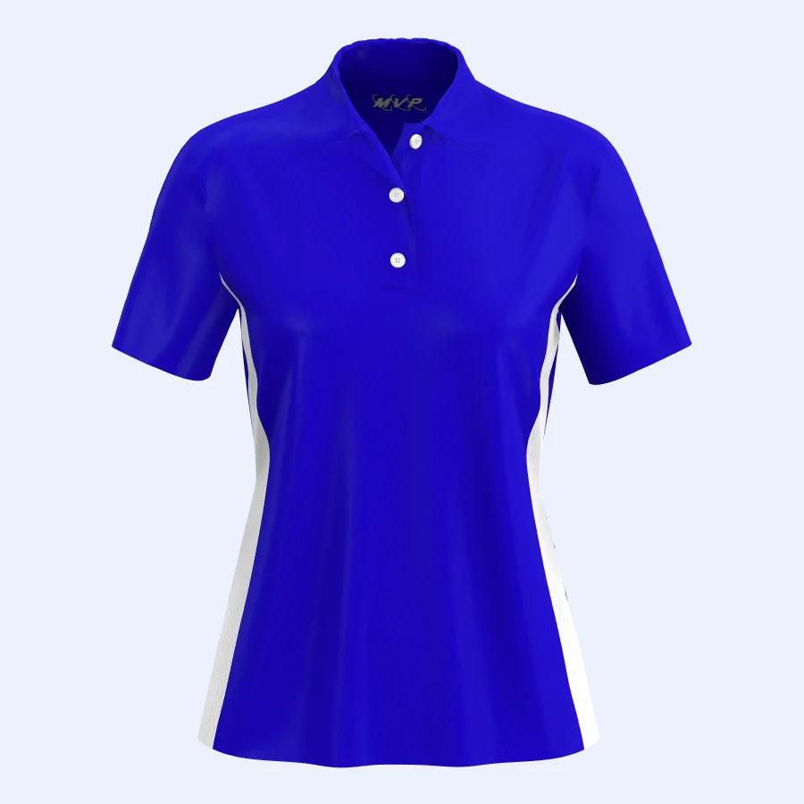 Women's Polo shirt with side inserts 1