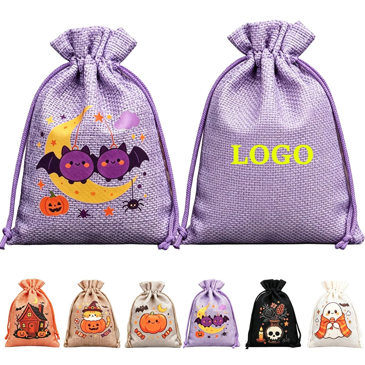 MOQ 20 Piece Halloween Drawstring Candy Sack 1