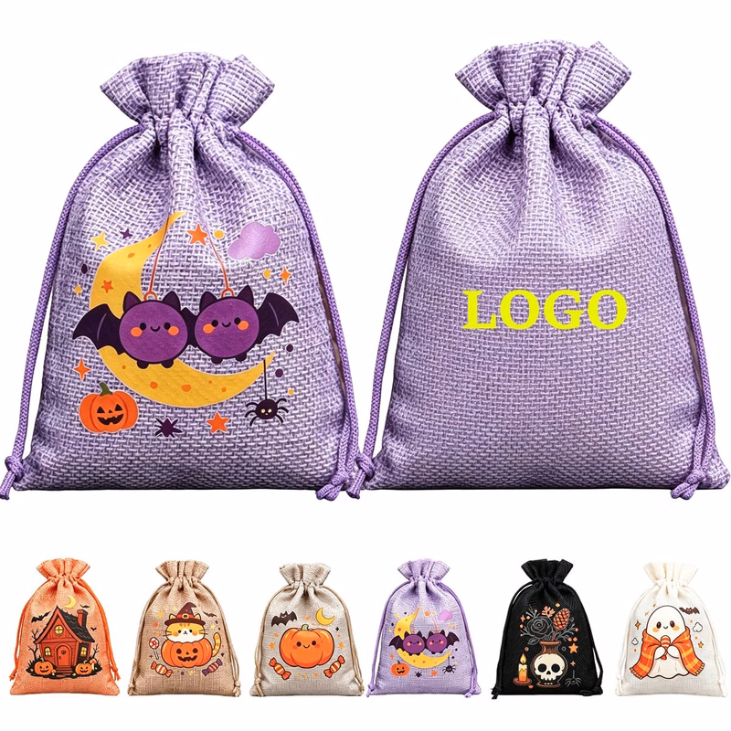 MOQ 20 Piece Halloween Drawstring Candy Sack