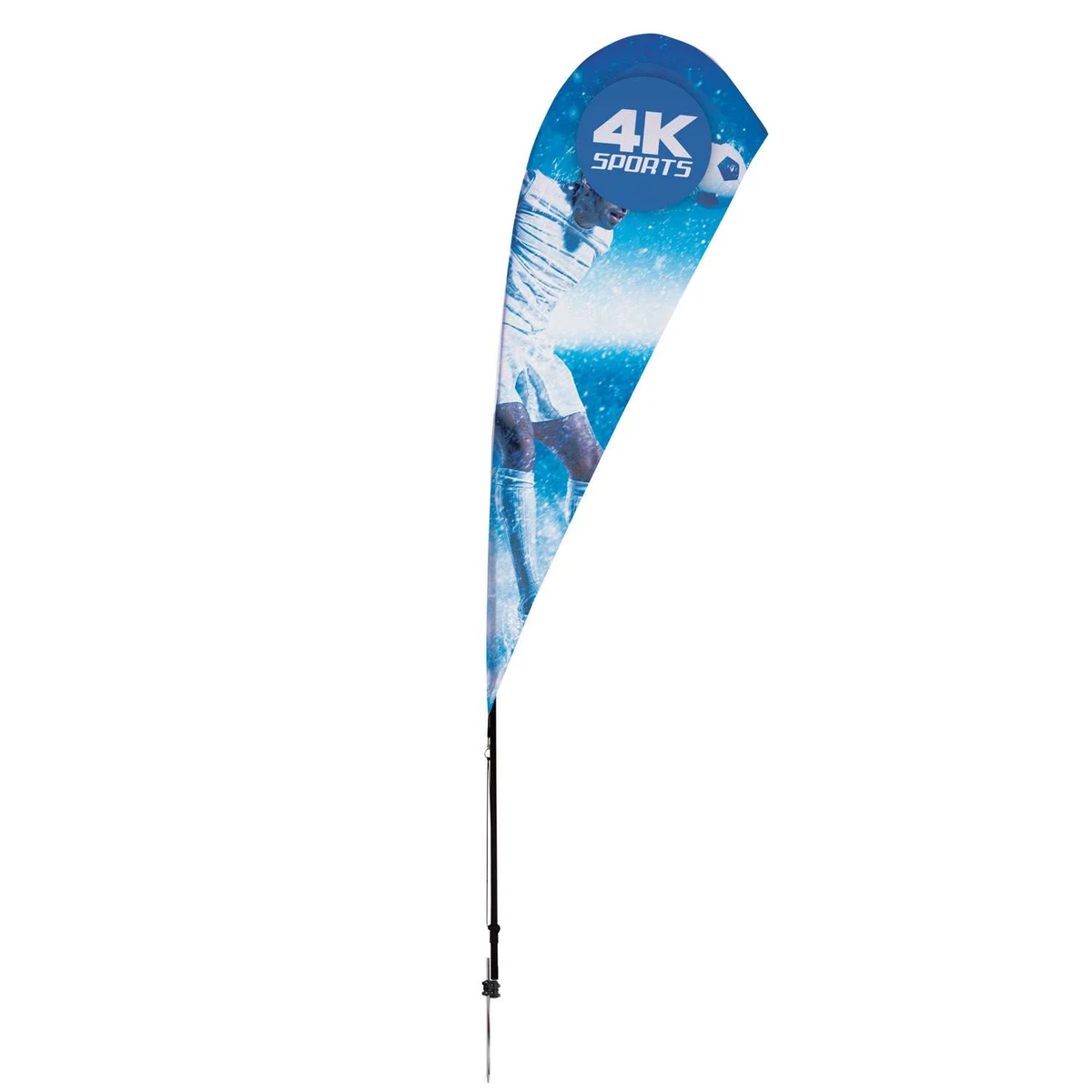 8' Streamline Teardrop Sail Sign Flag Kit (Single-Sided with Ground Spike) 1