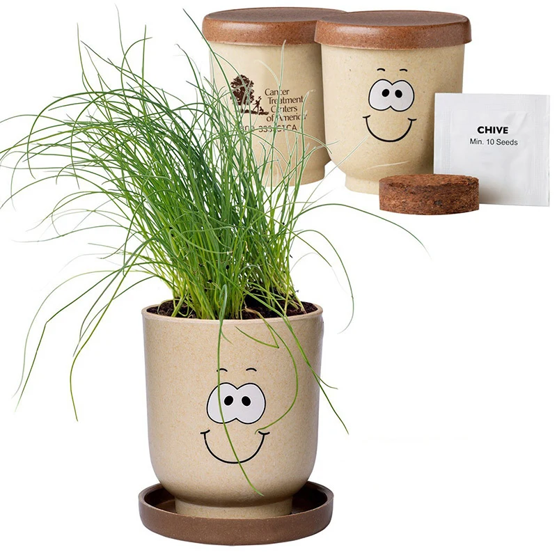 Goofy Group Grow Pot Eco-Planter with Chive Seeds 1