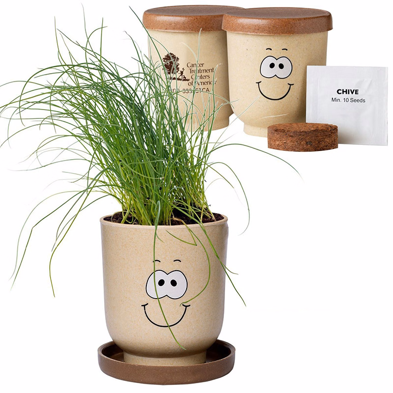 Goofy Group Grow Pot Eco-Planter with Chive Seeds