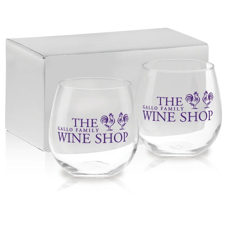 16.75 oz. Stemless Red Wine Gift Set 1