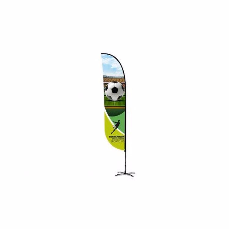 12ft Convex Shape Feather Flag Kit - 1 Side Imprint