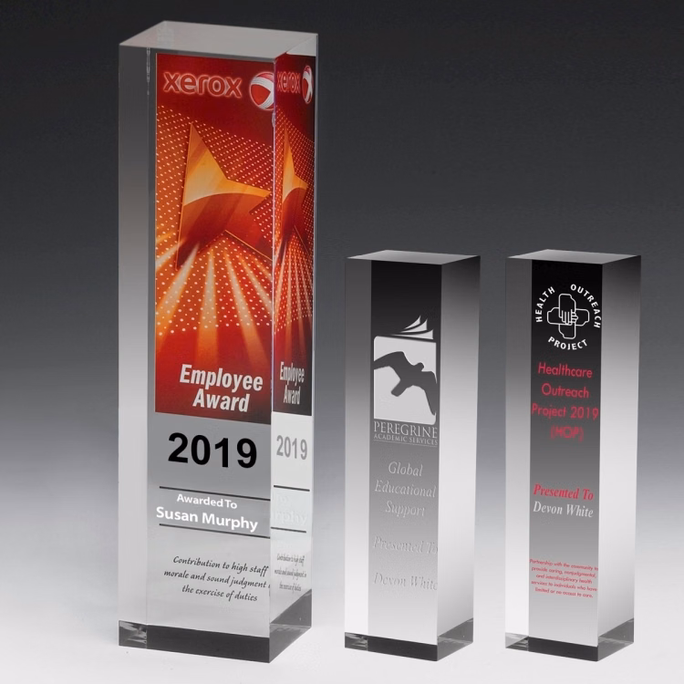 Monument Obelisk Award - 9 1/2" 4-Color Process