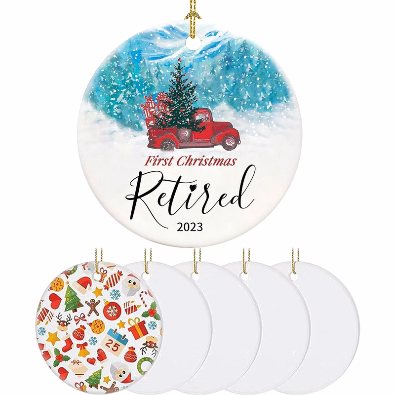 Custom Full Color Ceramic Christmas Ornament
