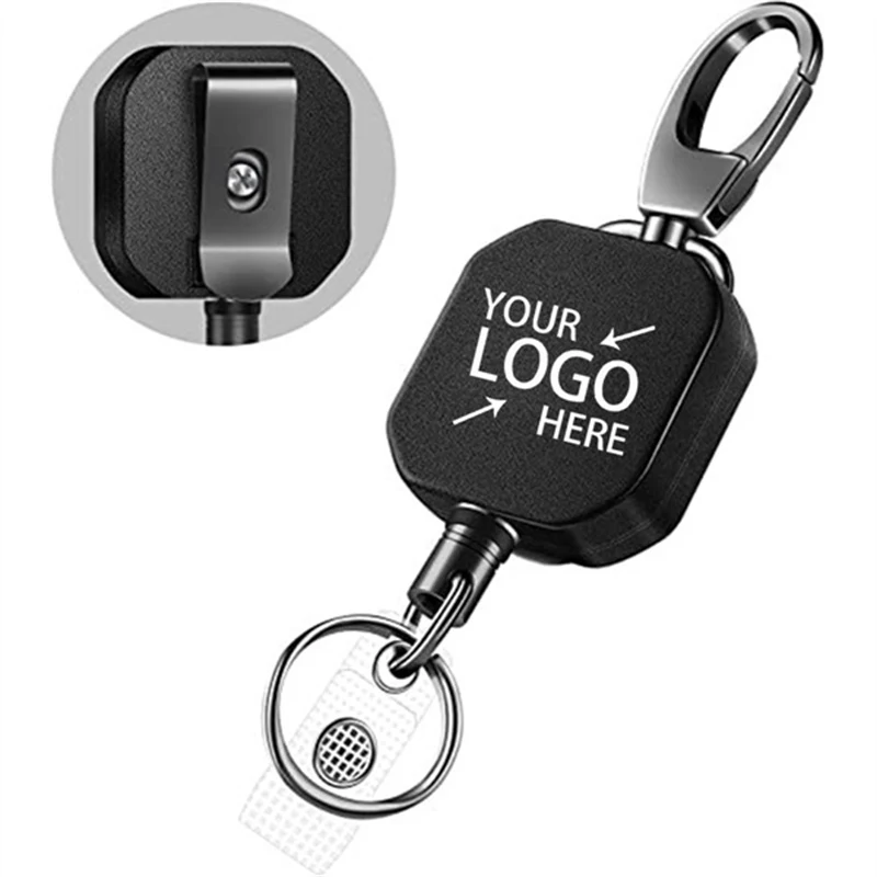 Heavy Duty Metal Retractable Carabiner Keychain 1