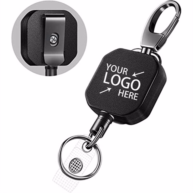 Heavy Duty Metal Retractable Carabiner Keychain