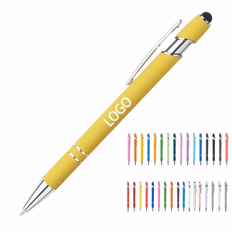 Aluminum Retractable Stylus Ballpoint Pen