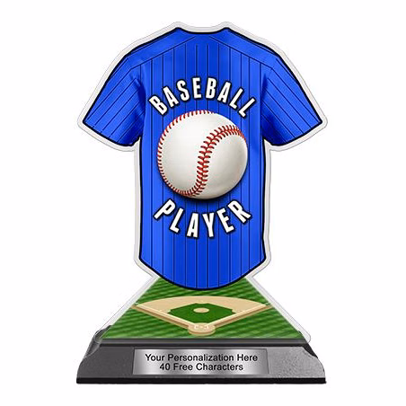 Jersey Acrylic Trophy: 6" Jersey Shape (Baseball),
