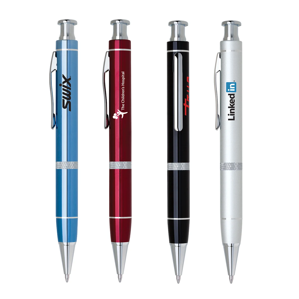 Obsidian-II Click Action Pen with Diamond Band 1
