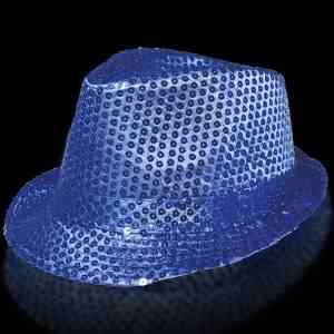 Blue Sequin Costume Fedora