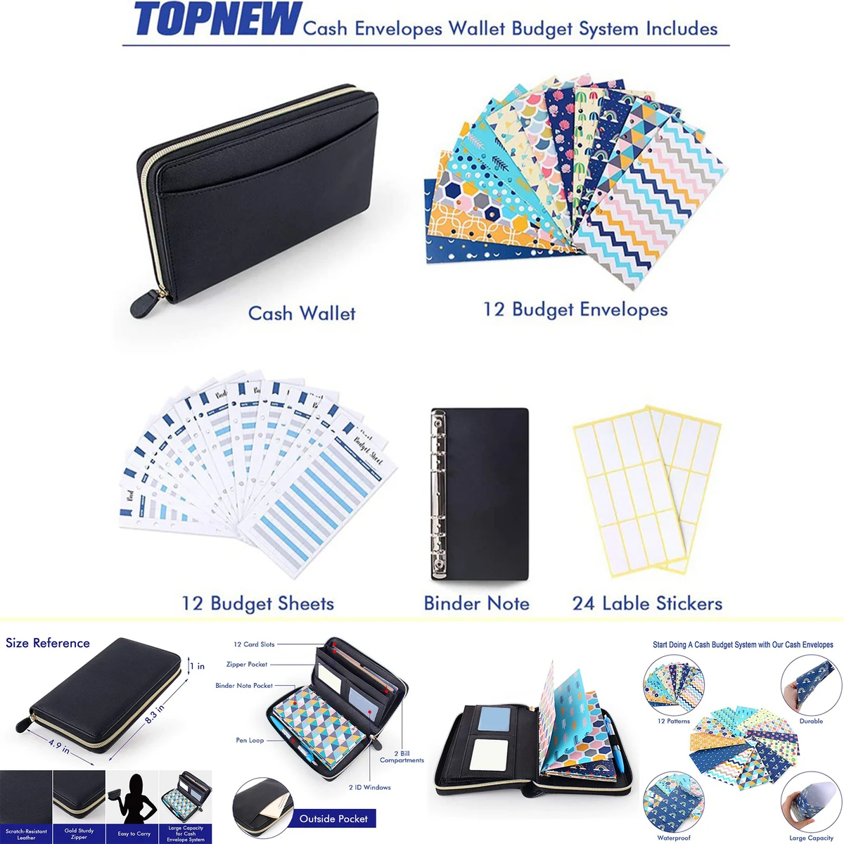 Cash Envelope Wallet All In One 1