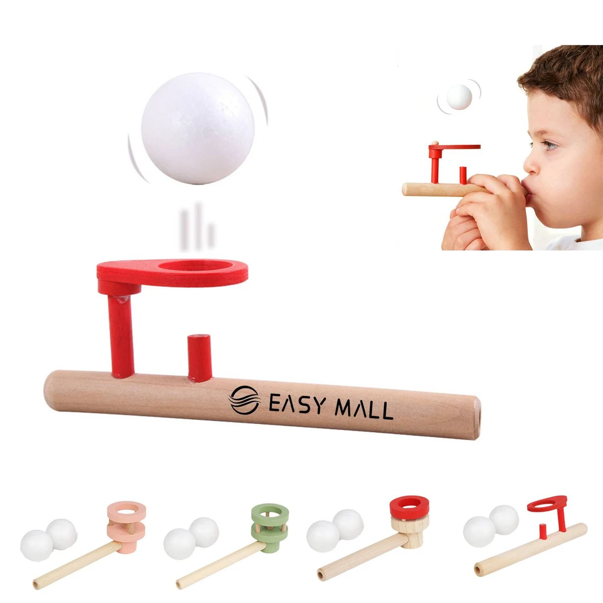 Floating Blow Pipe Balls Game Toy 1