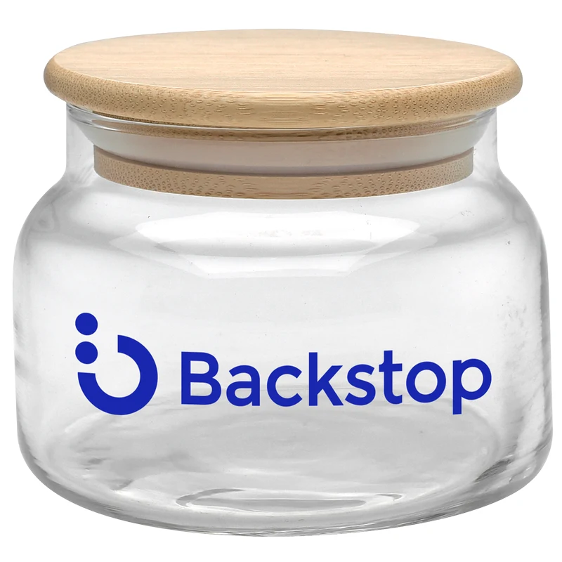 8 oz. Apothecary Jar with Bamboo Lid 1