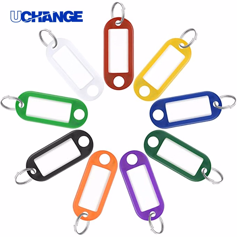 Colorful Plastic Tag Keychain
