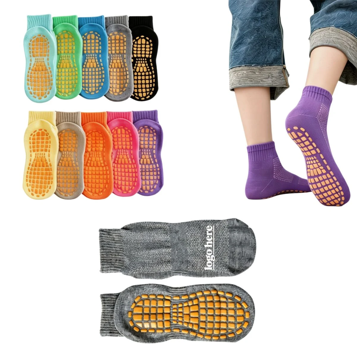 Mid-Calf Anti-Slip Trampoline Sock 1