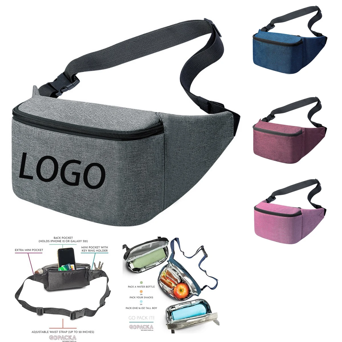 Portable Lunch Box Cooler Bag/Waist Bag 1