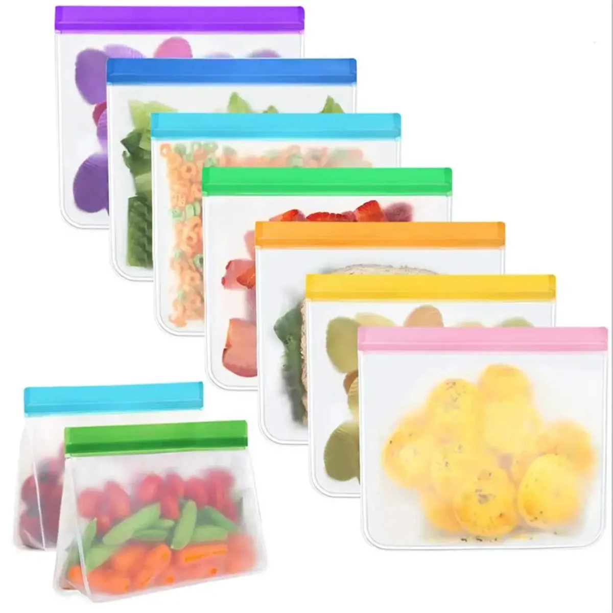 Frosted PEVA Food Preservation Storage Bag 1