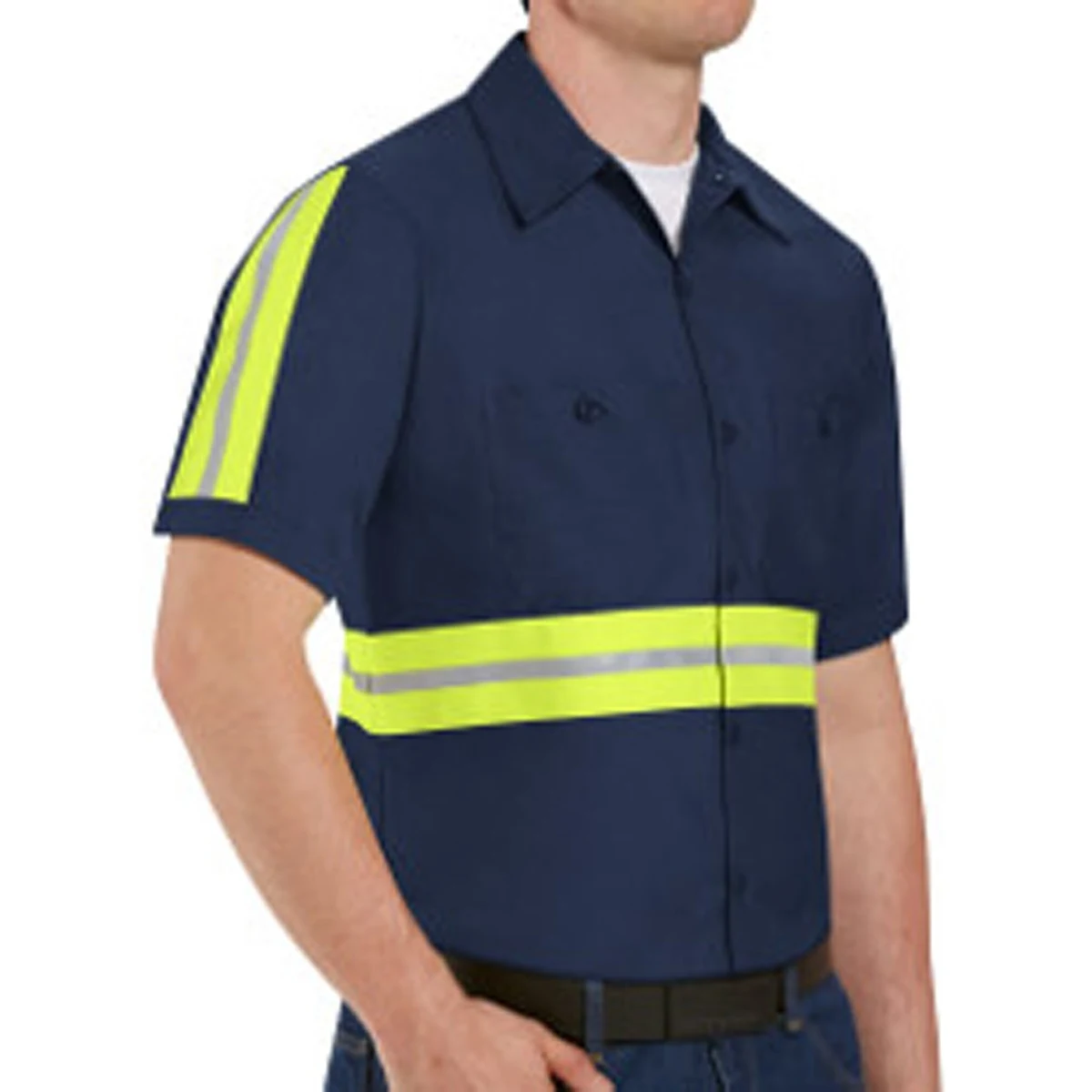 Men's Enhanced Visibility Industrial Work Shirt - SP24E 1