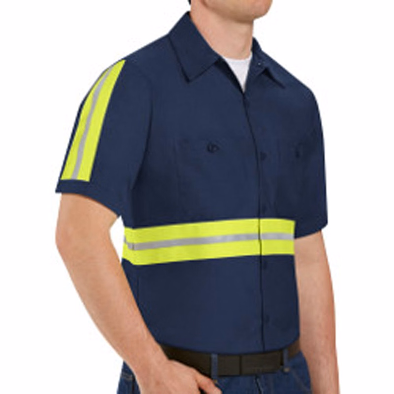 Men's Enhanced Visibility Industrial Work Shirt - SP24E