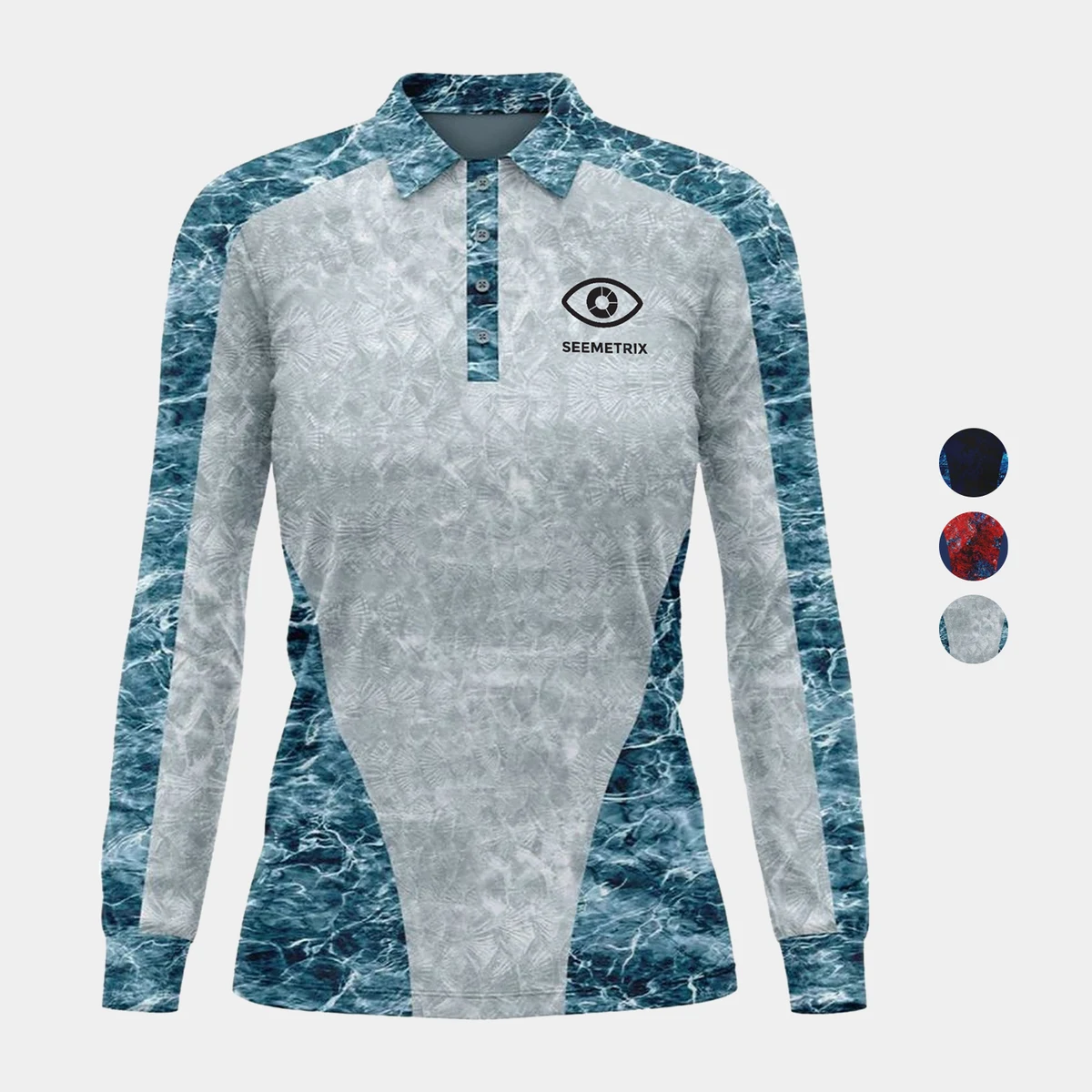 Mossy Oak® Women's 4.4 oz. Polyester Interlock Long Sleeve Polo Shirt, UPF 50+ 1