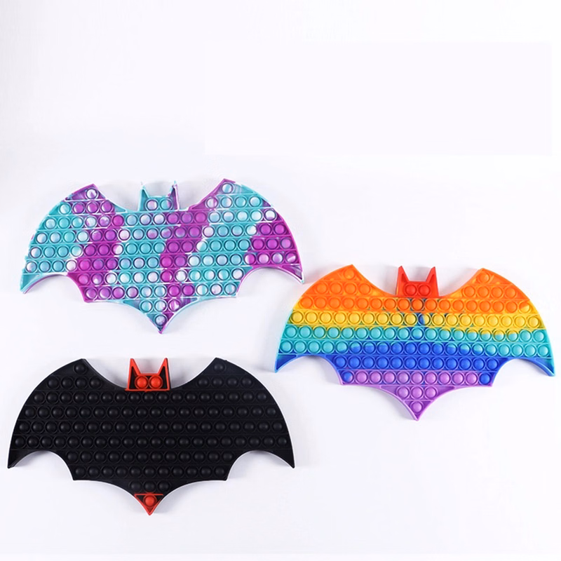 Large Bat Shaped Silicone Push Pop Bubble Ball Toy